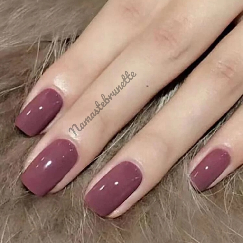 2/$16 Burgundy Pink Press On Nails